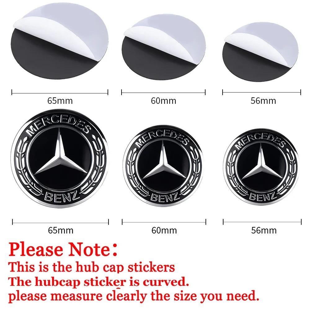 CQV1 4Pcs 56/60/65MM 56mm Car Wheel Center Cover Sticker Hub Cap for Mercedes Benz AMG W204 W205 Amg W211 Smart Fortwo 451 W203 W222A