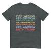 Proamerica Profreedom Prochoice Proequality Antitrump Tshirt
