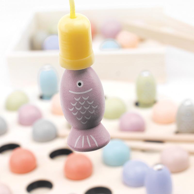 Развивающий деревянный магнитный набор для рыбалки для детей 36 Игрушка для тренировки внимания и концентрации