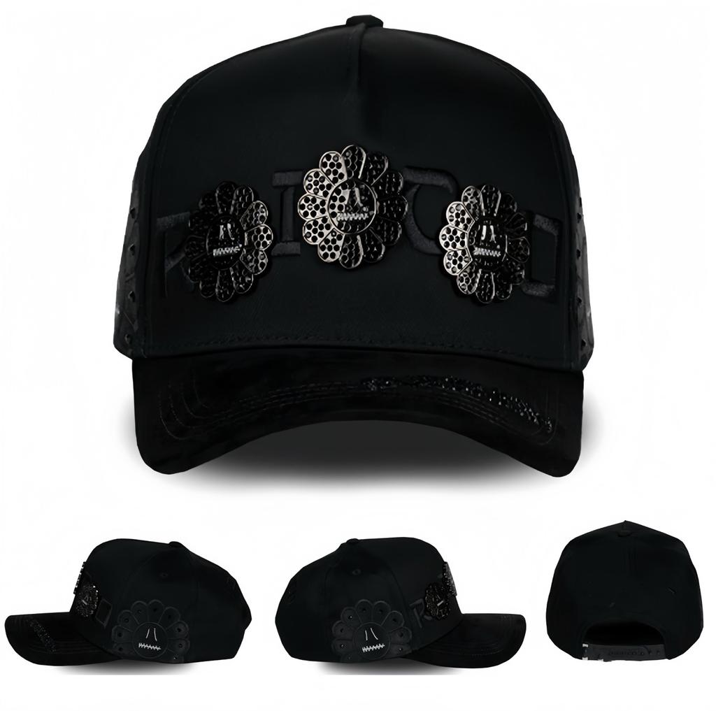 High Quality 5-Panel Curved Brim Baseball Cap with Rhinestone Embellishments Terry Fabric Dobby Style-Sporty Unisex Adult Hat