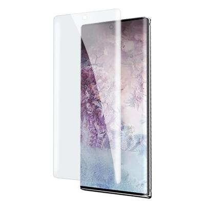 Жидкое УФ-стекло с полным клеем, изогнутое, закаленное, для Galaxy Note10 Pro, поддержка разблокировки по отпечатку пальца