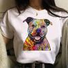 Cotton Tee French Bulldog Bull Terrier Top Tees Women Harajuku Vintage Grunge Aesthetic Couple  T Shirt Tumblr Graphic Tees Women