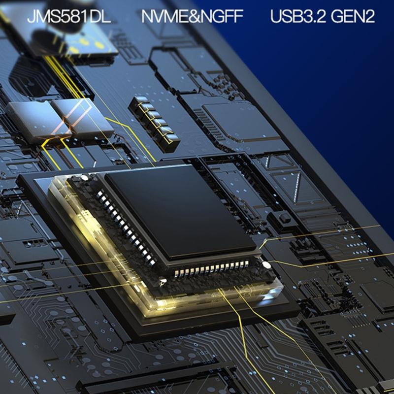 Док-станция TypeC M.2 Два протокола 4K HDMI совместимый PD100W USB 10 Гбит/с Быстрый USB-адаптер для ноутбуков Преобразование