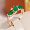 Кольца в форме капли изумрудно-зеленого циркона золотого цвета, женские винтажные свадебные украшения, серьги, аксессуары