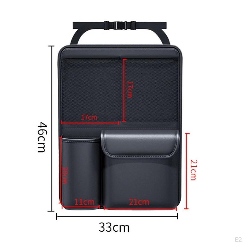 Органайзер для заднего сиденья автомобиля, карманы для хранения из искусственной кожи, сумка на спинку сиденья, универсальная для автомобилей