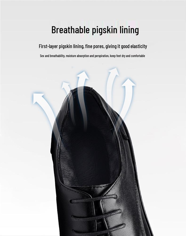 Men's 5CM Height-Increasing Genuine Leather Business Formal Shoes