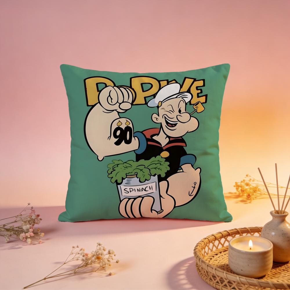 Стильная наволочка Popeye the Sailorful Удобная Прочная Наволочка для Подушки Многоцелевая для Дома Офиса Автомобиля Дивана