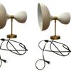 Бело-золотые настенные бра Diabolo Mid Century Modern | Настенные светильники Double Sputnik | Лампа для туалетного столика в итальянском стиле | Освещение в стиле ретро 1950-х годов