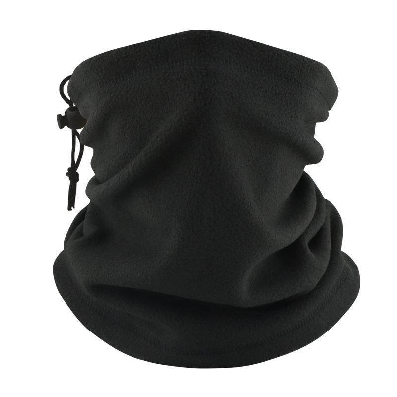 Мужской зимний шерстяной комплект из шапки и шарфа с флисовой маской — ветрозащитный и теплый для езды на велосипеде