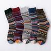 5 Pairs of Men's Winter Thickened National Wind Tube Rabbit Wool Socks