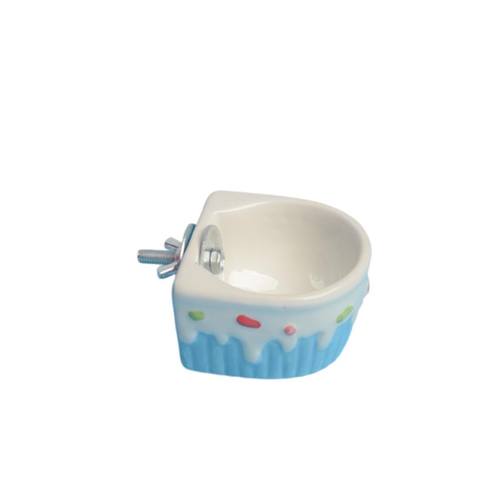 Large Capacity Ceramic Hamster Food Bowl Fixed Bowl Automatic Feeder Hangable Food Bowl Small Pets