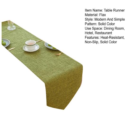 Дорожка для праздничного стола, однотонная, утолщенная, термостойкая, 30 x 180 см, простая в уходе, нескользящая, пригодная для машинной стирки, для гостиничного ресторана, свадьбы, банкета, стола