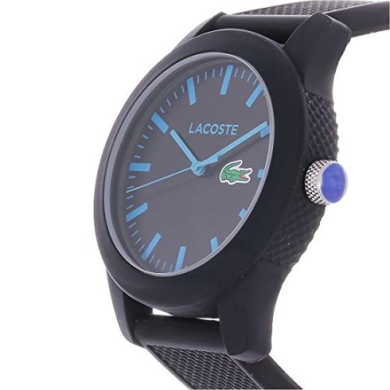 LACOSTE 2010791 Черные силиконовые часы (МужскойЖенский) [Использовал]
