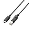 Elecom USB-кабель типа CC - USB сертифицированный продукт 3A выход макс 480 Мбит/с черный (USB-B) 4,0 м USB2.0 U2C-CB40NBK
