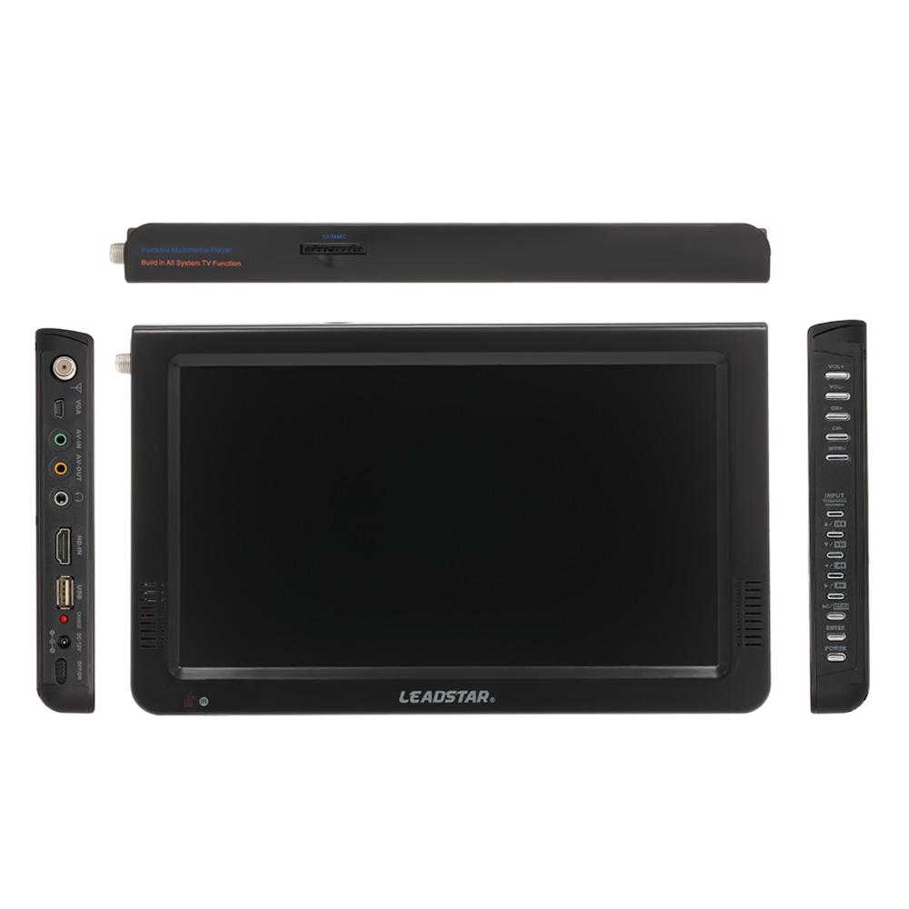 LEADSTAR 10-дюймовый портативный цифровой ATSC TFT HD-экран Freeview со светодиодной подсветкой ТВ-видеоплеер для автомобиля-прицепа