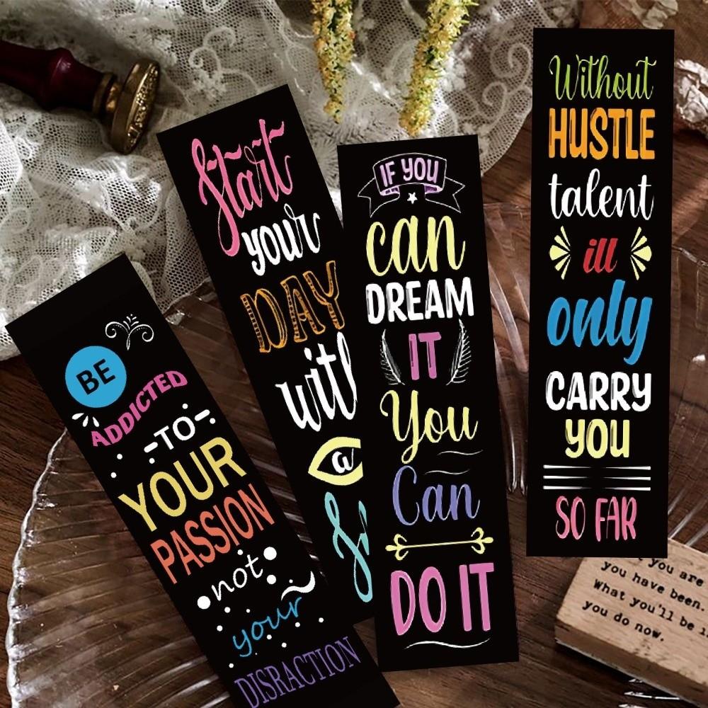 24/30PCS Set Butterfly Motivational Bookmarks Aesthetic Stationery Reading Book Clip Student Gift