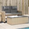VidaXL Inclinable Garden Bench with Cushions, Patio Seat, Terrace Chair, Backyard Park Furniture Balcony 365821