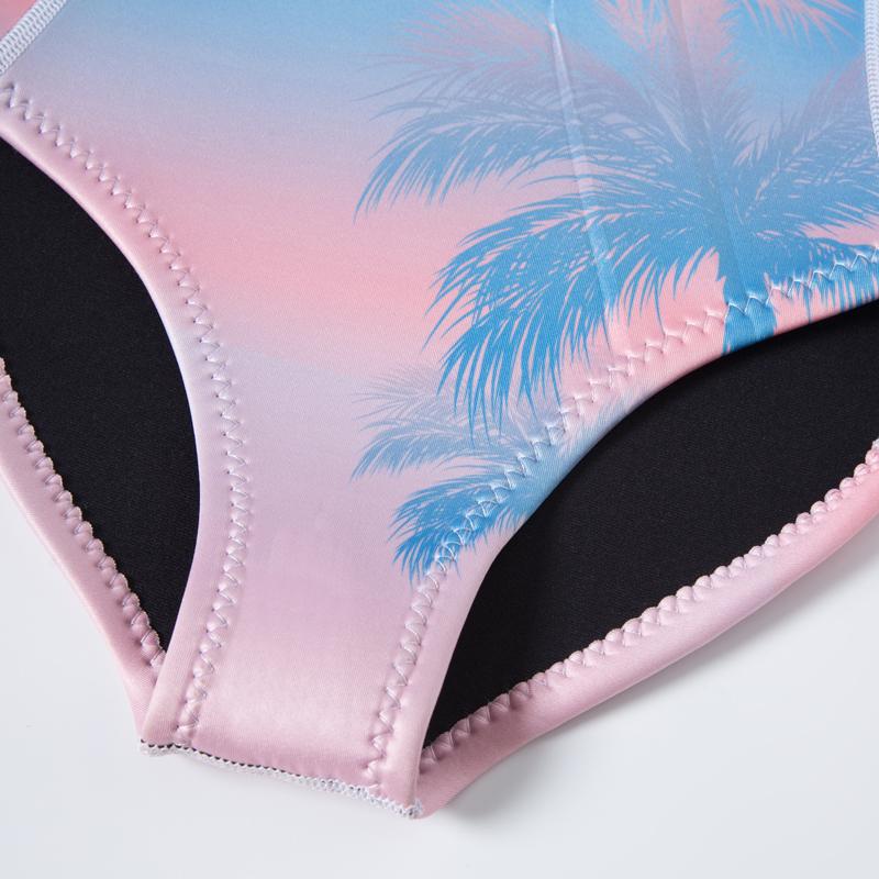 Женский гидрокостюм для дайвинга, серфинга, плавания, фридайвинга, 2 мм неопрен, утепленный, с полным покрытием