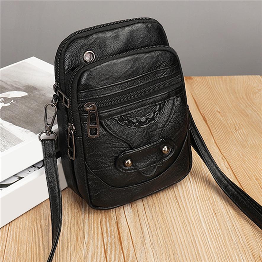 Женская сумка-мессенджер для мобильного телефона, универсальная мини-сумка на плечо, многослойный кошелек на молнии, чехол для ключей