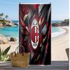 Пляжное полотенце с принтом AC Milan, быстросохнущее, мягкое, портативное, большое, прямоугольное, пляжное покрывало для путешествий, бассейна