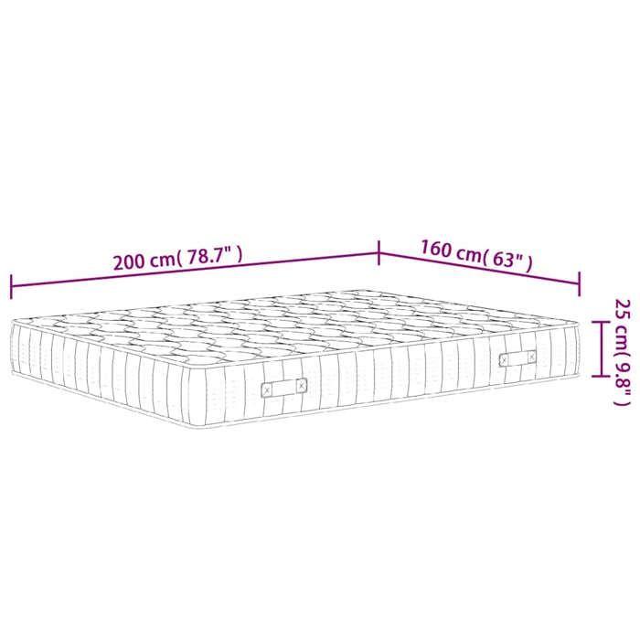 VidaXL Matelas à Ressorts Ensachés, Matelas Double avec Couches, Accessoire de Lit Chambre à Coucher Intérieur, Dureté 3206416