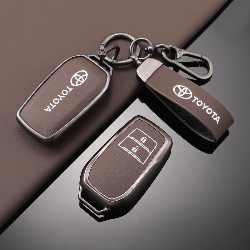 Кожаный чехол-брелок для автомобильного ключа для Toyota RAV4 Crown Hilux Fortuner Yaris Prius Corolla Camry Land Cruiser Avensis Verso Prado C