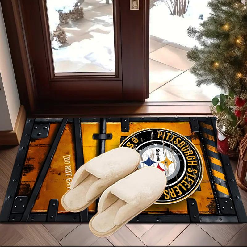 Pittsburgh Steelers Logo Area Rug for Office, Chair Rug, Decorative Carpet Livingroom Mat, Large Size Fan gifts Christmas gifts
