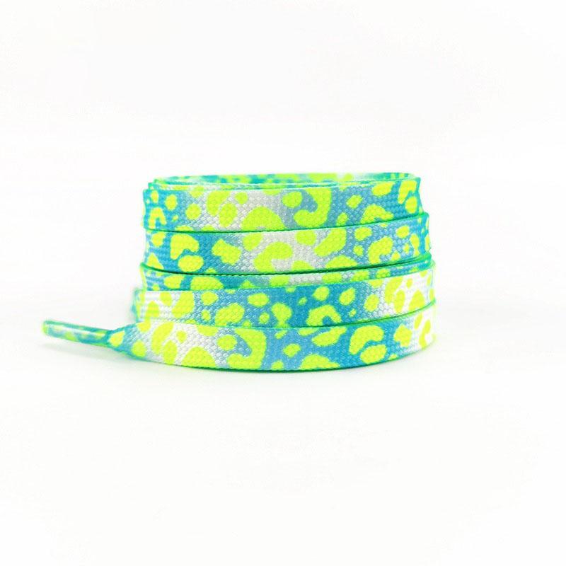 Модные плоские шнурки для кроссовок Цвет Леопардовый принт Тай-дай Градиент Веревка для шнурков Мужские Женские для AF1 AJ1 Холщовые шнурки для обуви