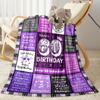1pc Happy 60th Birthday Celebration blanket Soft and Warm for Sofa Office Camping Travel Livingroom Great Gift for Friends and Family Comfortable