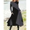 Women's Autumn Casual Ethnic Style Retro Fashion Long Sleeved Oversized Swing Long Dress