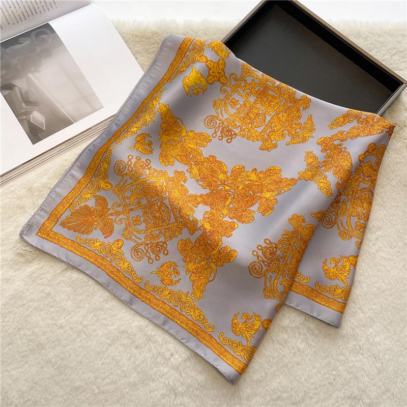 70 * 70cm New Silk Small Square Scarf For Women'S Neck Protection Professional Scarf Versatile Hair Tie Headscarf Scarf