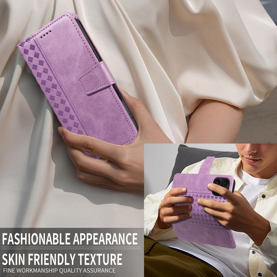 Однотонный Роскошный Тисненый Геометрический Чехол-кошелек для карт для iPhone/Samsung/Xiaomi Магнитная застежка Чехол для телефона Ремешок для руки Флип-крышка