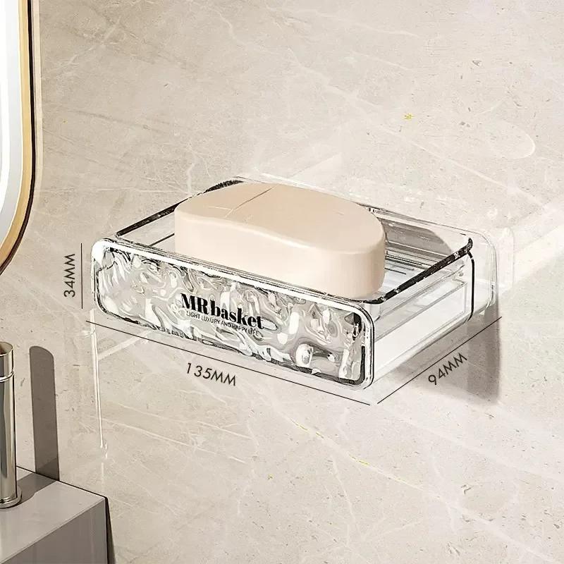 Creative Bathroom Soap Holder Wall Mounted Soap Box With Lid Bathroom Accessories Soap Dish Storage Boxes