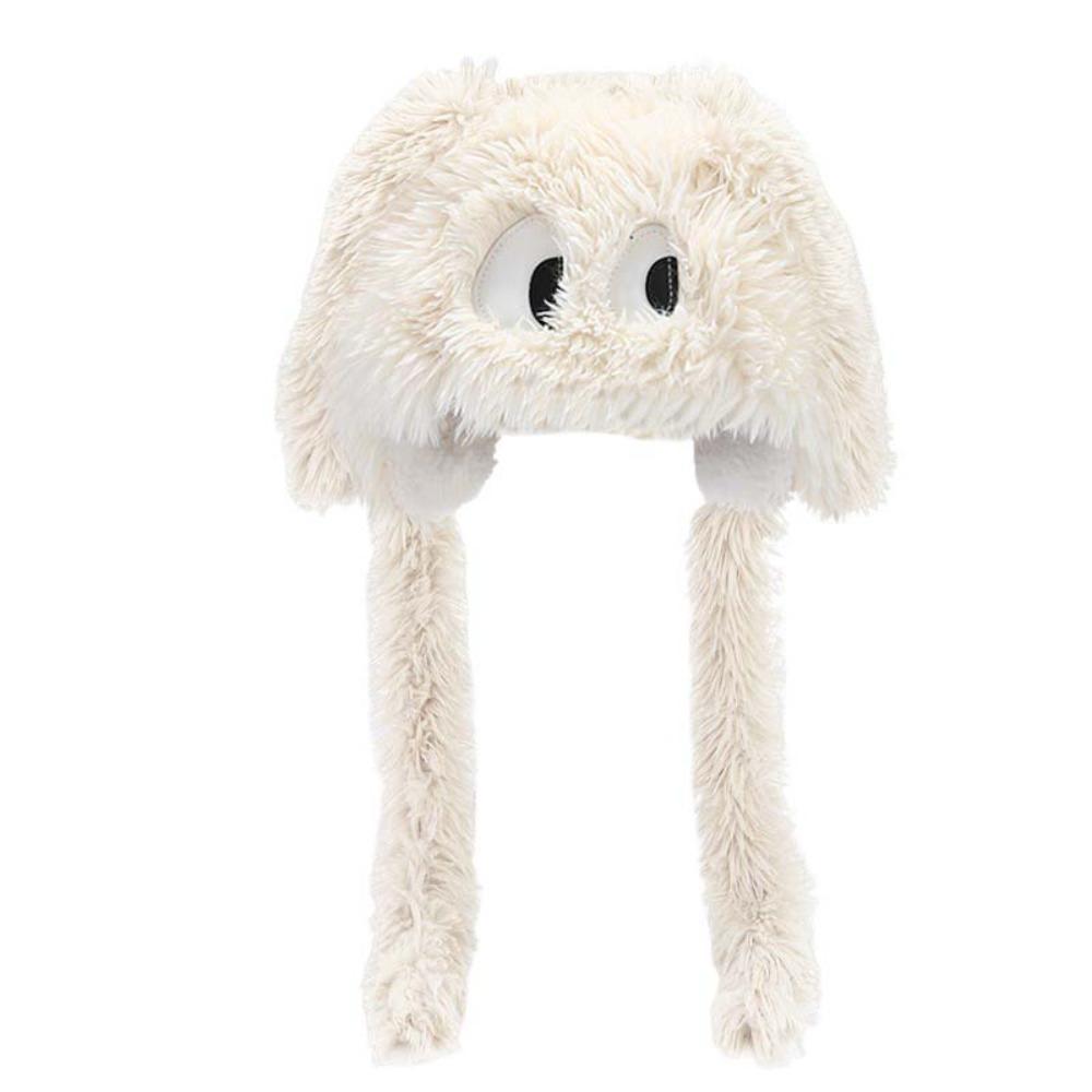 Шнуровка Длинная щенячья шапка Зимняя мультяшная шапка Мягкая плюшевая шапочка для взрослых