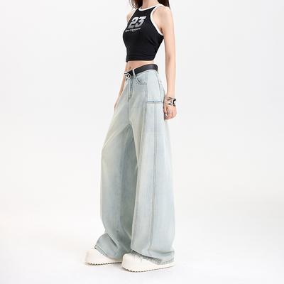 Джинсы женские весна и лето свободные широкие брюки выглядят тонкими и дышащими крутые широкие джинсы женские весна и лето