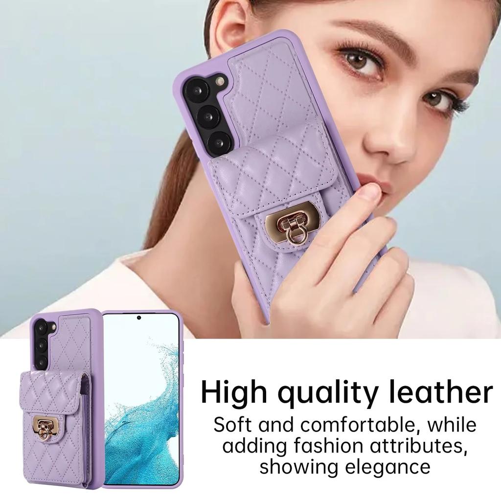 Кожаный чехол через плечо с длинным ремешком-кошельком для Samsung Galaxy S23 Ultra S22 S21 Plus S20 FE A13 A53 A14 A34 A54, роскошный чехол для телефона с отделением для карт