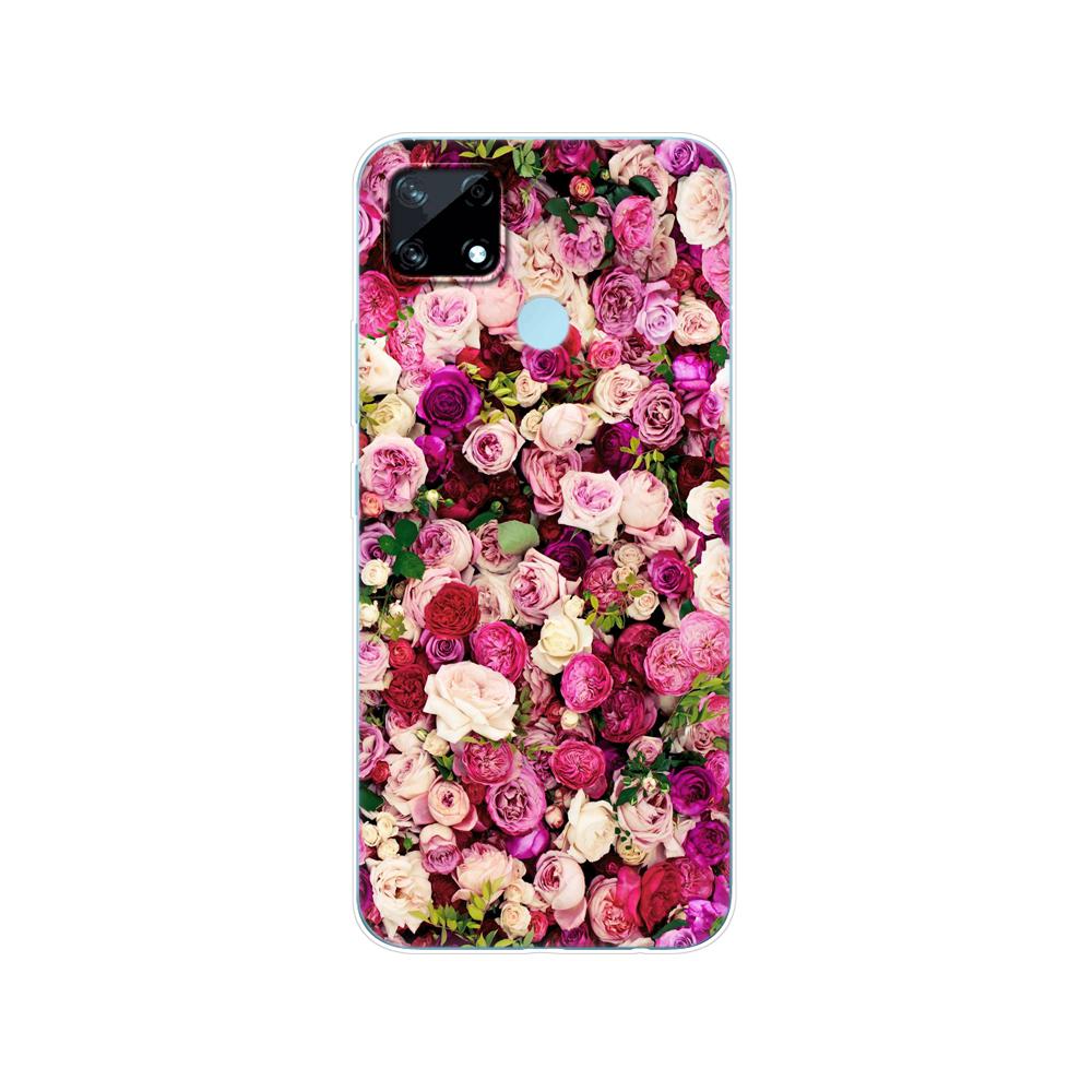Для Realme C12 C25 C25S 7i Global Case задняя крышка телефона для Realme Narzo 20 30A, силиконовый мягкий защитный чехол из ТПУ, бампер