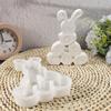 2025 Easter Egg Pile Bunny Mould Easter Rabbit Ornament Mold DIY Crystal Gypsum Plaster Epoxy Resin Mold Home Decoration