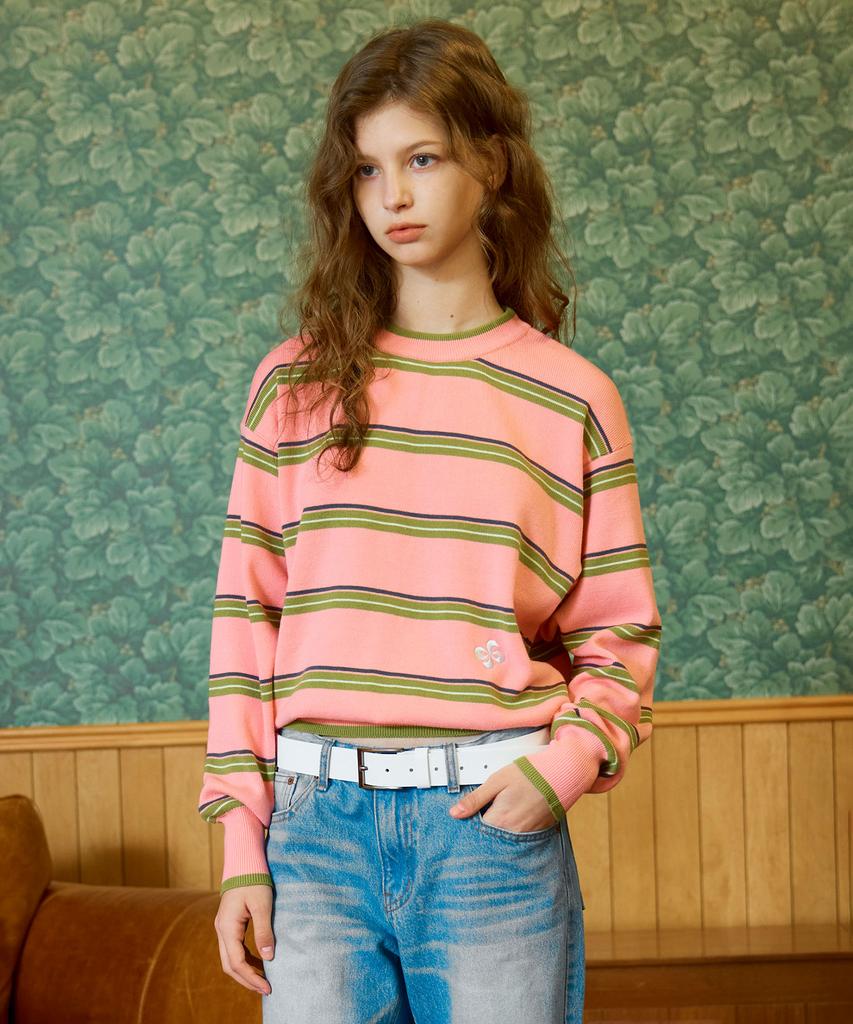 HERETIC Vintage Stripe Knit / Pink
