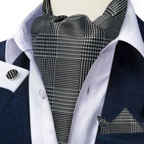 Мужской шелковый галстук Ascot, синий галстук с узором пейсли, носовой платок, запонки, комплект для официальной вечеринки