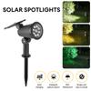Solar Spotlights Outdoor 9 LEDs Waterproof Adjustable Solar Powered Landscape Spotlights IP65 Waterproof Solar Garden Lights