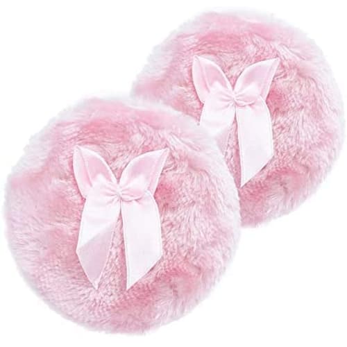 Powder Puff, Body Powder Puff, Round, Fluffy, Thick, Makeup, Loose Powder Puff, Baby Powder, Pink