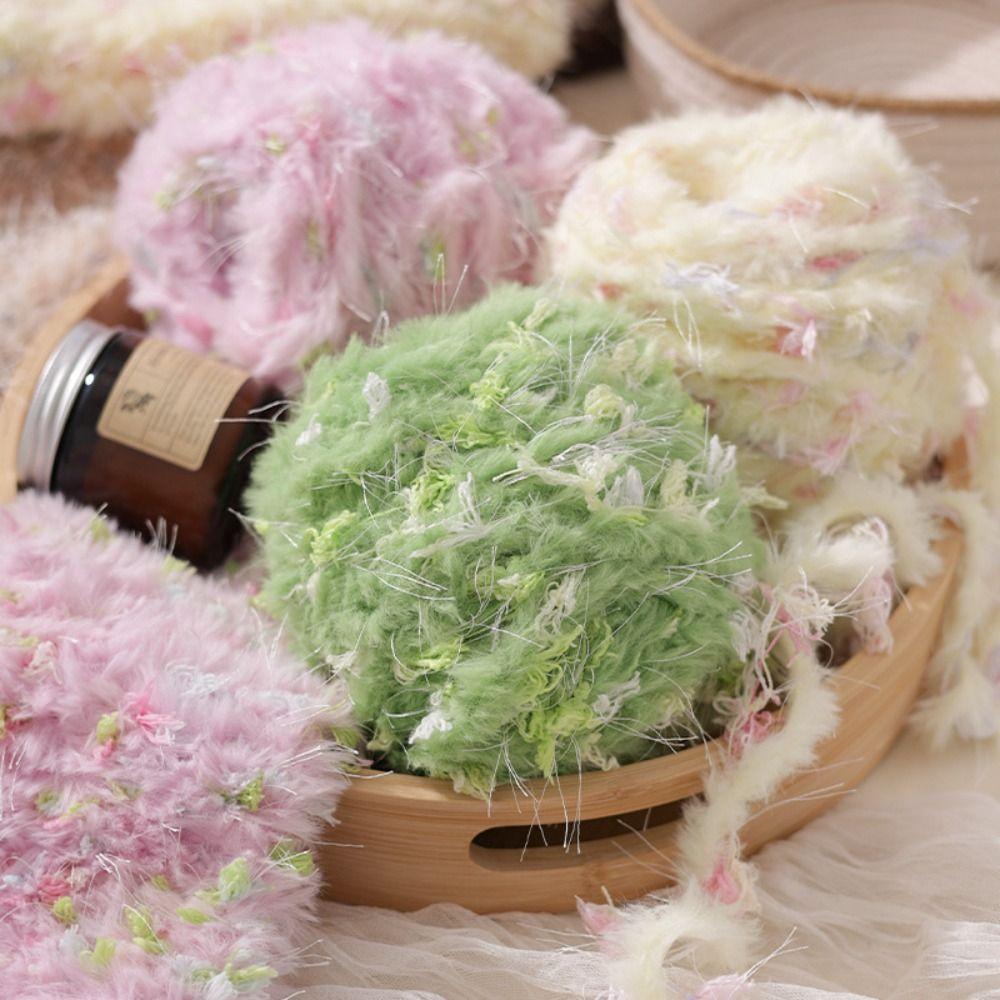 Mixed Flowers Fancy Yarn Colorful Woven Thread New Blended Yarn Knitted Scarf Hat Sweater