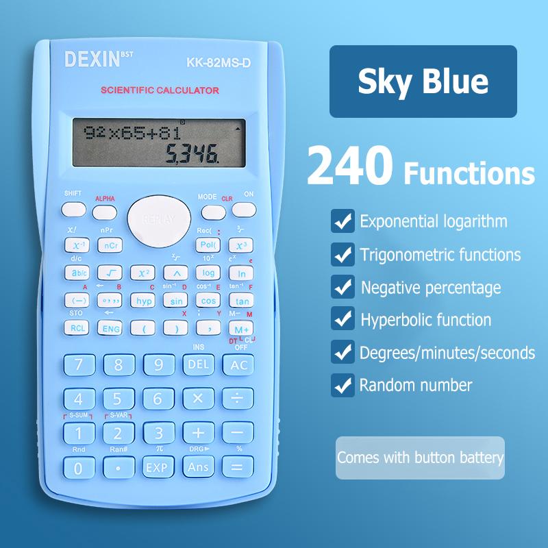 Multifunctional Scientific Calculator Student Simple Portable Big Screen Function Calculator Stationery School Office Supplies
