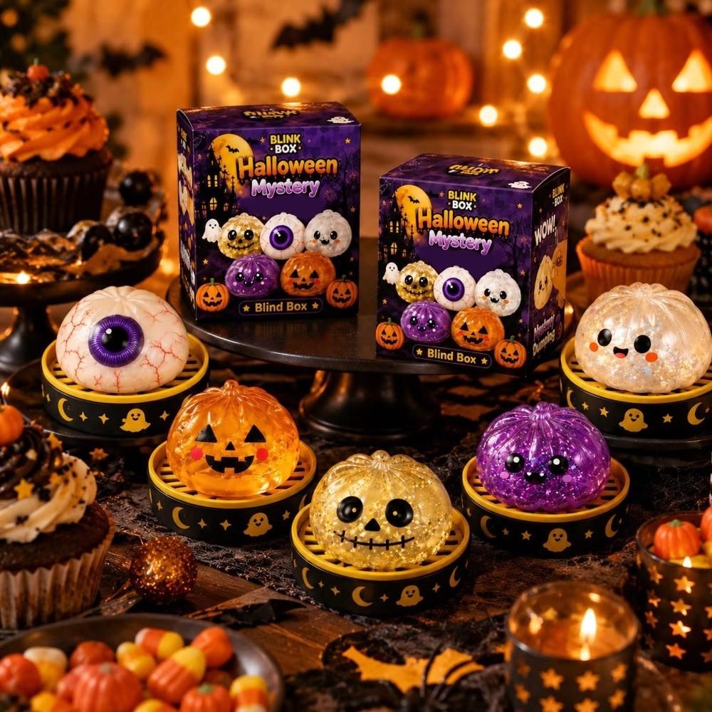 Glitter Filled Halloween Spooky Glitter Dumpling Squishies Toys Slow Rising Squishy Party Favors