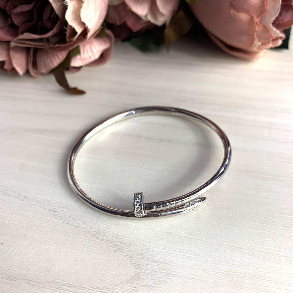 Silver Bracelet with Cubic Zirconia, Product Weight 12.78 G (2031062)