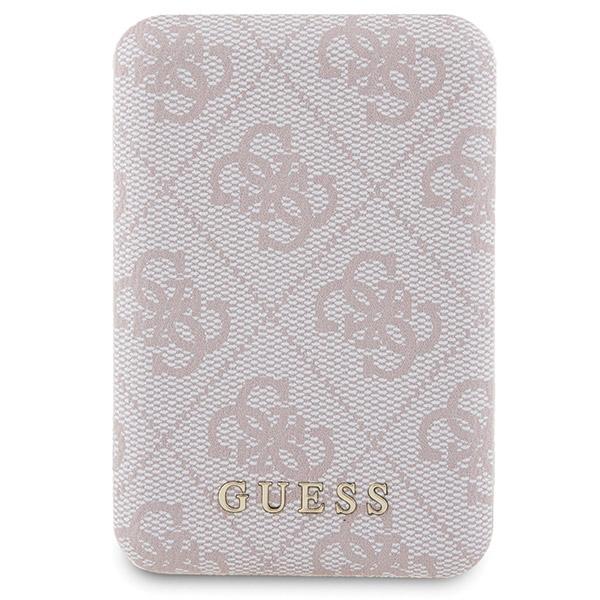 Zestaw Guess Gubpm5P15S4Gemgp Iphone15 6.1 Hardcase + Powerbank 5000Mah Magsafe Różowy/Pink 4G Metal Logo