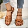 New Style Sandals Women Fashion Shoes Women Flat Bottom Strap Sandals Designer Shoes Ladies Outdoor Beach Sandals Zapatos Mujer