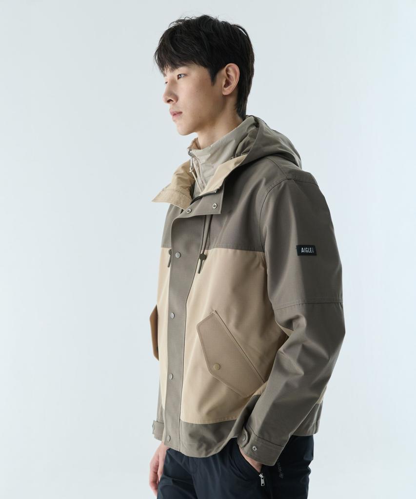 Aigle Men'S Mtd Colorblock Short Anorak Aiw25Mout007Roc