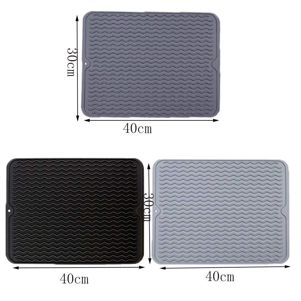 Kitchen Wave Non-slip Draining Pad Silicone Drying Mat Heat Insulation Pad Placemat Table Mat
